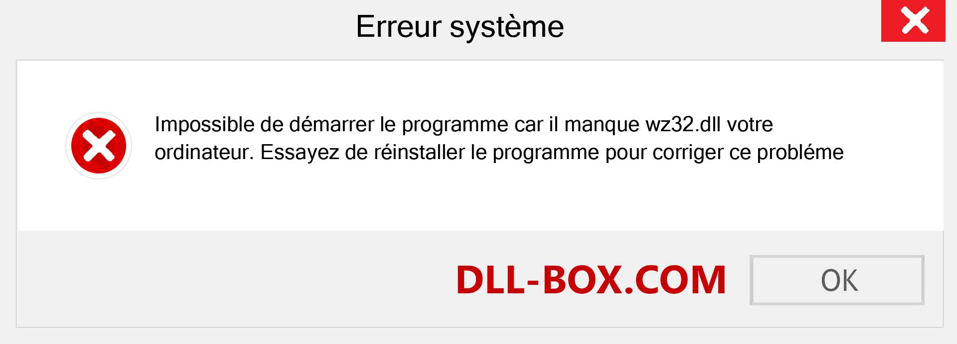 Le fichier wz32.dll est manquant ?. Télécharger pour Windows 7, 8, 10 - Correction de l'erreur manquante wz32 dll sur Windows, photos, images